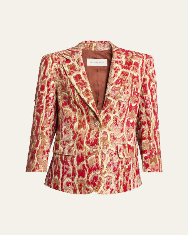 Birdy Printed Sequined Jacket